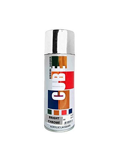 BisonBerg Cube Aerosol Silver Spray Paint for Bike, Car, Activa, Metal, Art & Craft 400ml (Bright Chrome) (B09FY33QR4) Amazon Price History, Amazon Price Tracker