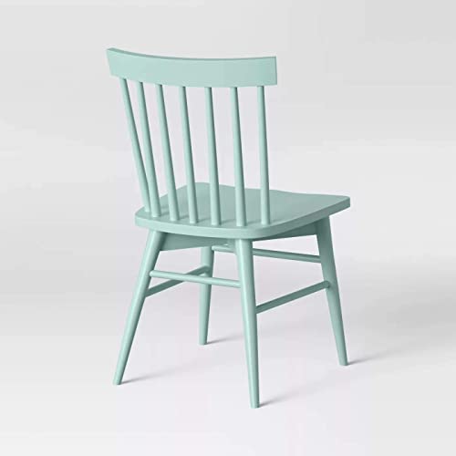 Image of APRODZ Mango Wood Dining Chairs Only | Wooden Set of 2 Dinning Chair for Kitchen & Dining Room Chair for Cafeteria Living Room Home, Bedroom, Cafe and Hotels (Turquoise)
