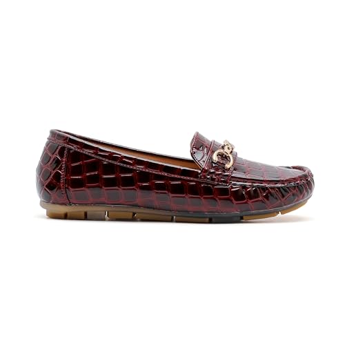 Image of Women's Business Loafers Work Casual Flats Shoes Lightweight Penny PU Leather Slip On Walking Shoes