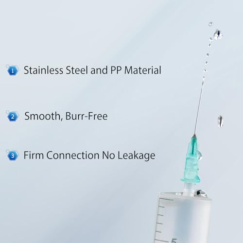 Image of 100 PCS 23 Ga 1 inch Lab, Dispensing Liquids, Individually Packaged | 23g 1 inch Luer Lock Accessories, Disposable Lab Utensils,Refilling inks