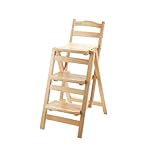 Pédales antidérapantes : La partie inférieure de ce tabouret-escabeau d'intérieur pliable en bois à trois marches est dotée d'une surface rainurée antidérapante et d'une largeur généreuse, offrant une position debout stable aux adultes comme aux enfants. Il est idéal pour grimper en hauteur ou comme tabouret confortable et relaxant.