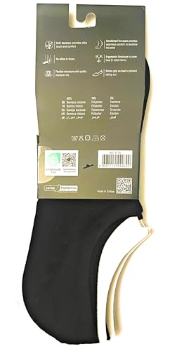 6 Pairs 80% Bamboo No Show Invisible Socks for Men and Women3
