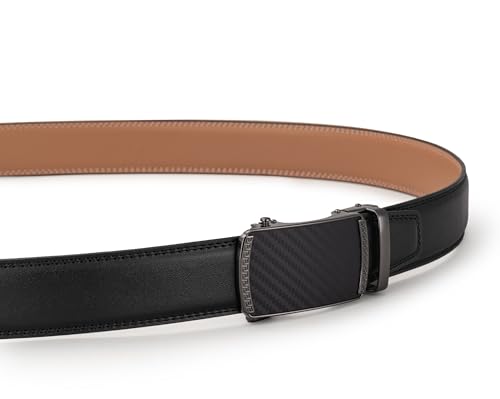 Image of Men's Belt, Ratchet Dress Casual Belt with Adjustable Automatic Buckle Trim to Fit