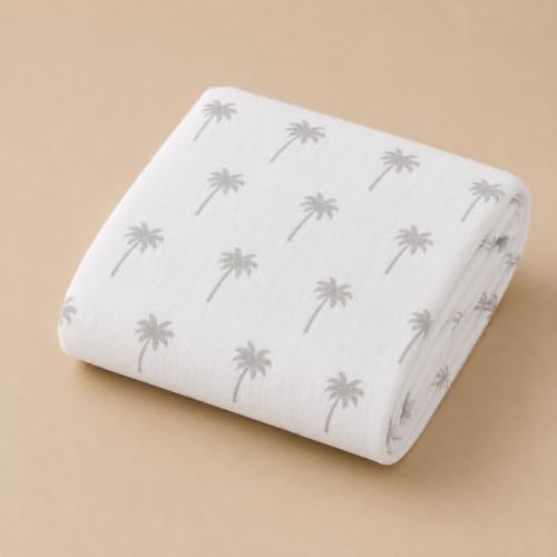 Image of 100% Cotton Muslin Baby Swaddle & Bath Towel, 120 x 120 cm (47 x 47 Inches), Soft & Breathable Newborn Baby Swaddle Wrap, Lightweight Cotton Baby Blanket, 0-18 Months, Multi Dot + Coconut, Set of 2