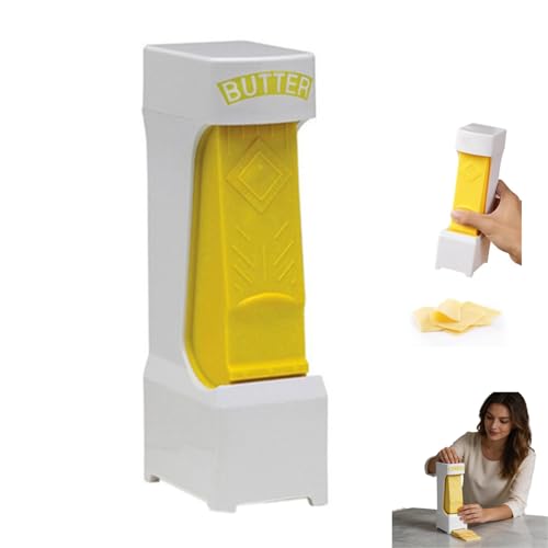 Cortador de mantequilla sin esfuerzo con un solo clic, cortador de mantequilla de calidad Miraclew, cortador de queso portátil, dispensador de queso con hoja de acero inoxidable Cortador de mantequilla sin esfuerzo con un solo clic, cortador de mantequilla de calidad Miraclew, cortador de queso portátil, dispensador de queso con hoja de acero inoxidable