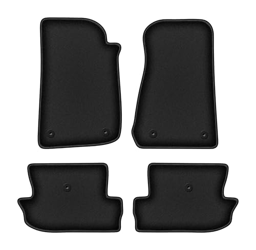 Tapis de sol caoutchouc Jeep Wrangler IV 2017+ jeu de 4 pièces ajustement parfait