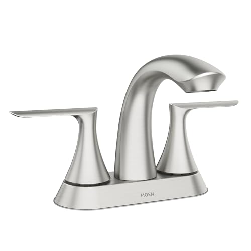 Moen Findlay Spot Resist Brushed Nickel Two Handle 4-Inch Centerset Bathroom Faucet 84515SRN