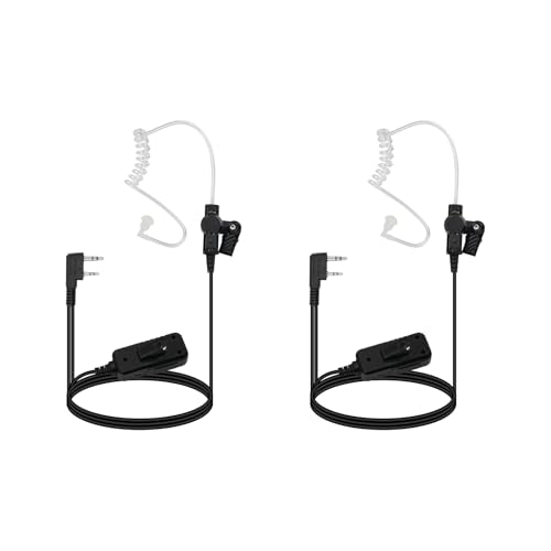 Retevis Cancelación Activa De Ruido Walkie Talkie Auricular, Auriculares con Chip De Reducción de Ruido,Pinganillo Walkie Talkie Compatibles con eSynic RT24 RT27 Radio Auricular(2 Piezas)