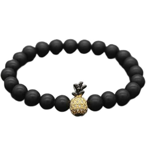 Bracelet de couple en pierre et zircon ananas, le cadeau idéal pour des bijoux de main de mode
