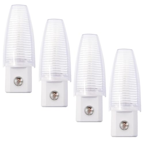 Image of Bulbless Night Lights Plug Into Wall, 5000K Daylight LED and Auto Dusk to Dawn Sensor (4 Pack)