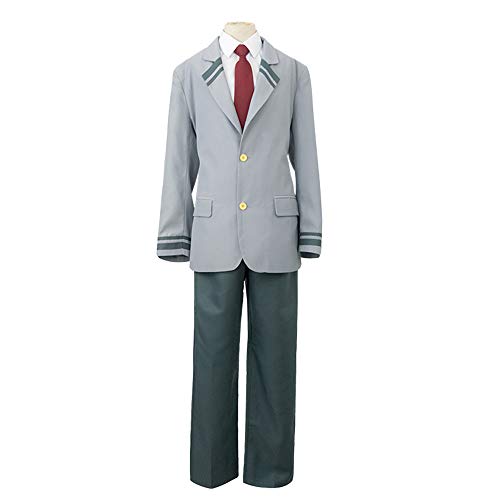My Hero Academia Uniforme Chica Estudiante Traje Ochaco Uraraka Bakugou Katsuki Uniforme Escolar Japones Cosplay Costume Chaqueta Gris Y Camisa,Falda O Pantalón Y Corbata Roja Cover