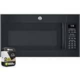 GE JVM7195DKBB 1.9 Cu. Ft. Over-the-Range Microwave Black Bundle with 2 YR CPS Enhanced Protection Pack