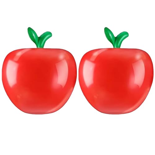2 Pack Back to School Balloons - Red Apple PVC Balloons for Classroom Decorations School Themed Party Supplies Teacher Gifts First Day of School Decor (12 Inch)