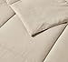 Blue Ridge Home Fashions Microfiber Light Weight Solid Down Alternative All Season Comforter - Hypoallergenic Polyester Fill, Full-Queen, Khaki