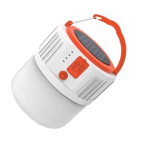 Toyvian LED Solar Recargable USB Multifuncional Camping y Emergencias Externa Portátil con Gancho y Difusor Excursiones y Barbacoas Color Aleatorio