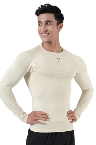 Image of FUAARK Men's Full Sleeve Compression T-Shirt - Athletic Base Layer for Fitness, Cycling, Training, Workout, Tactical Sports Wear