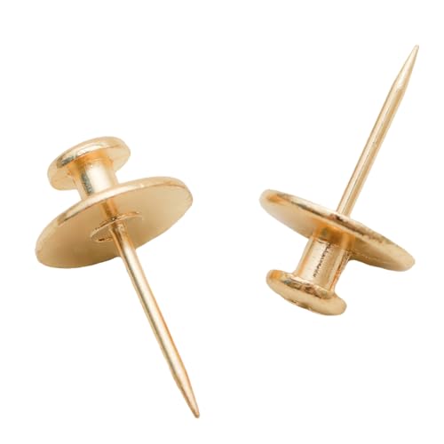Image of 25 Pcs Gold Push Pins, Double Head Nails Decorative Tacks , Sturdy and Track-Less Wall Tacks for Easy Picture Hanging(Star Pattern)
