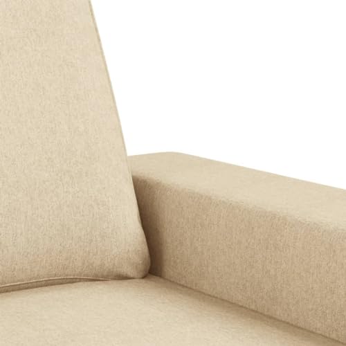 Homgoday 4-TLG. Sofagarnitur Creme Stoff Wohnzimmersofa Sitzsofa Sofa Couch Loungesofa Gästesofa Polstersofa Couchgarnitur Sitzmöbel für Wohnzimmer Büro – Bild 8