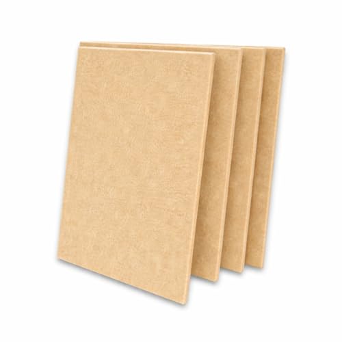 Image of MMT Acoustix Premium Felt Acoustic Panels for Offices, Bedrooms & Studios | Sustainable PET Felt Panels for Echo Reduction & Sound Absorption | 4x2 Ft, 9mm Thick | Sand - Pack of 4