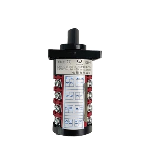 Interruptor de leva giratorio HZ8B-20/3/4 de 20 A para control eléctrico universal 3