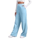 Generisch Jogginghose Damen Baggy Sporthosen Lang Hosen Weite High Waist...