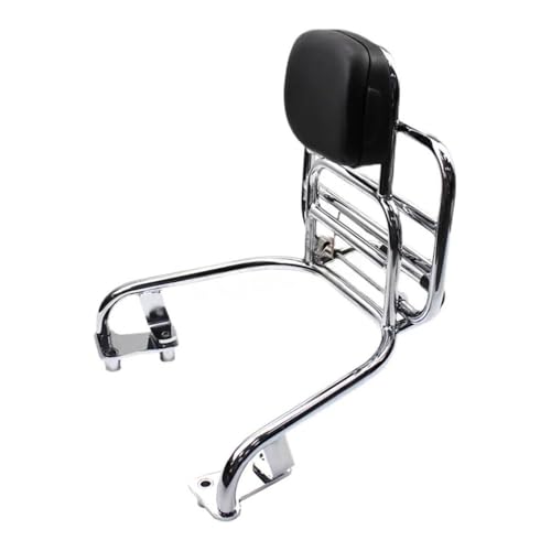 Dossier passager moto NS125LA avec support lombaire arrière pliable en métal noir