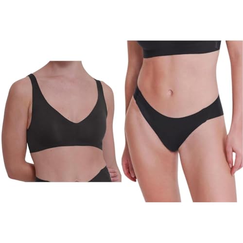 Ensemble Sloggi ZERO Feel 2.0 brassière sans coutures et culotte haute invisible S