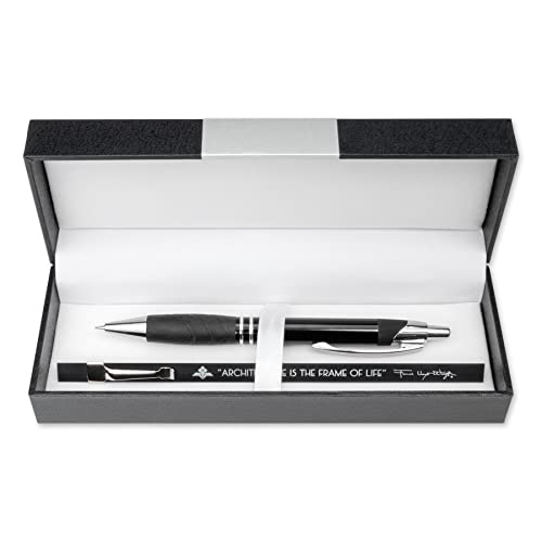Alumicolor Frank Lloyd Wright set écriture noir avec règle de poche et porte-mine