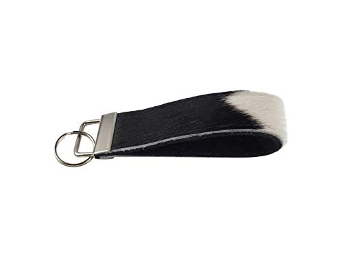 Filzicus SCHLÜSSELANHÄNGER | außen echtes Kuhfell/verstärkt mit 100% Schurwollfilz | Geschenk für Männer | Geschenk für Frauen | Schlaufe 12 x 3cm Cover