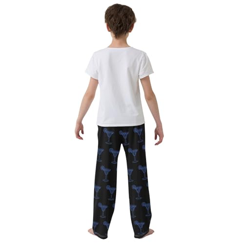 Boys' Pants Margarita Cocktail Lime Slice Black Long Bottoms Jogger Pants Elastic Waist Trousers with Pockets S-XL3
