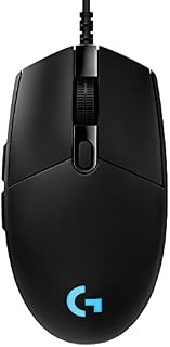 Logitech G PRO Wired Gaming Mouse, HERO 25K Sensor, 25,600 DPI, RGB, Ultra Lightweight, 6 Programmable Buttons, On-Board Memory, Built for esports, PC/Mac - Black
