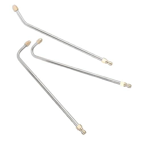 Garneck Efficient Outdoor Cleaning 3 Pack of Pressure Washer Water Nozzles 90-Degree Bend Telescopic Wand for Easy Gutter Cleaning