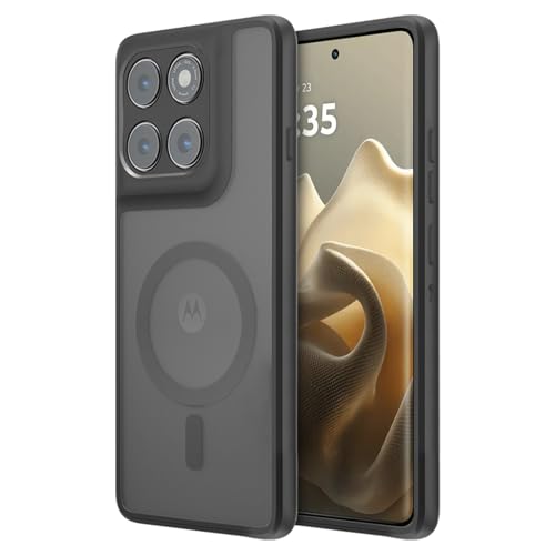 #ColaboraciónPagada<br>Magnética Funda para Motorola Edge 60 Pro 5G Compatible con MagSafe Carcasa PC TPU Translúcida Mate Trasera Antigolpes Resistente Arañazos Antihuellas para Motorola Edge 60 Pro 5G Negro