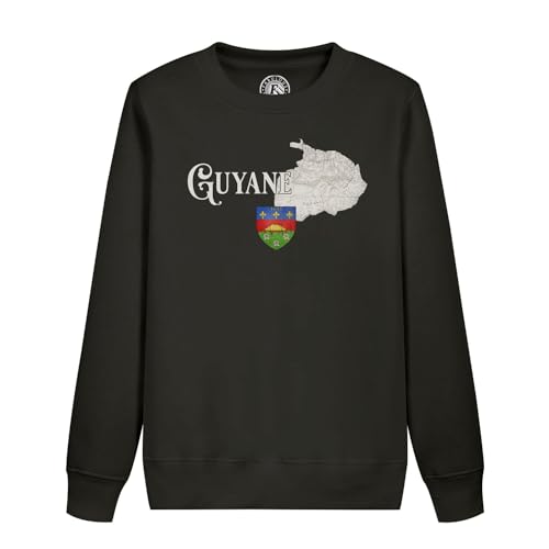 Sweat Guyane 973 enfant au motif rare de carte ancienne, vêtement doux et résistant