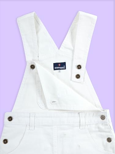 Image of KiddoPanti Girls Solid A-Line Fit Pinafore 5 Pocket Denim Dungaree Skirt