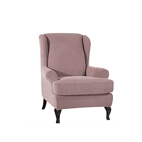 ELYSYSRL Elástica Funda De Sillón Orejero, 2 Piezas Funda De Sillón Orejero Suave Antideslizante Protector De Muebles Cubierta De La Silla De ala para Room Decor, Lavable-N Cover