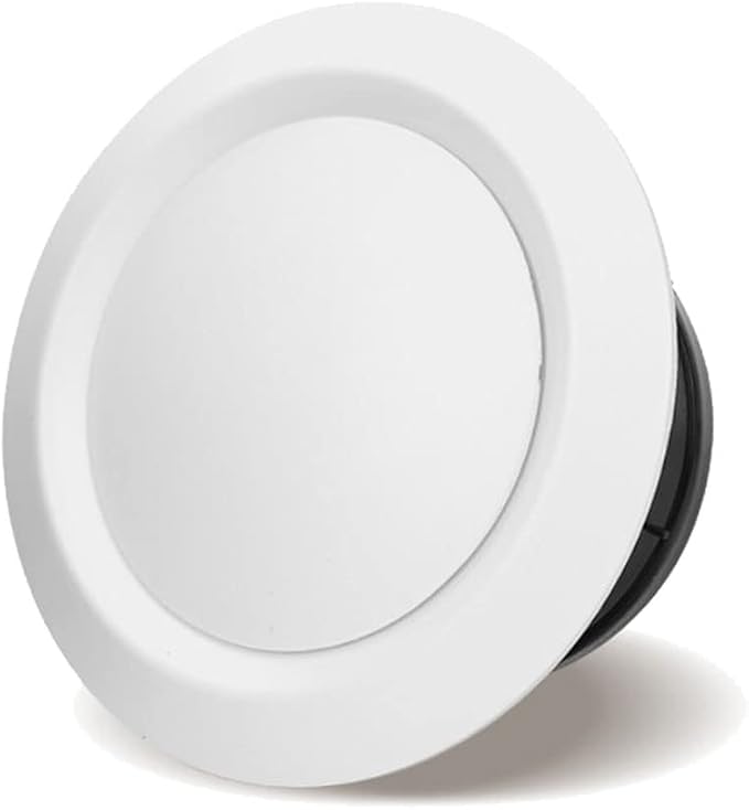 FGBB Adjustable ABS Air Vent, Round Soffit Vent, White Ceiling Diffuser, Exhaust Vent Covers for