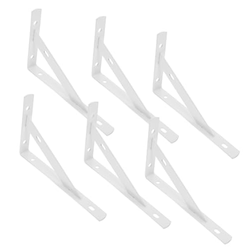 Homoyoyo 6 Stück Schwebende Wandhalterungen Aus Metall, Klammern Für Schwere Ablagen, Haken-design, Robuste Und Rostbeständige Wandregalstütze, Einfache Montage Für Haus Und Büro