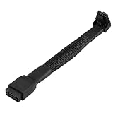 GELRHONR PCI-e 5.0 12VHPWR 90 Degree 16Pin (12+4) Female to Male Extension Cable for RTX 4070 4080 4090 4070Ti 4080Ti Graphic Card GPU-5.3in (Type A)