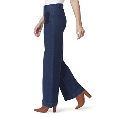 Christian Siriano x Gloria Vanderbilt Collab Women's Wide Leg Patch Pocket Jean2