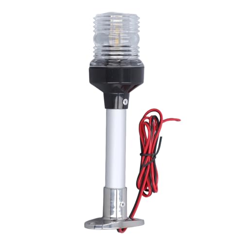 Aramox Lampe Arrière de Bateau à LED, Lumière LED en Acier Inoxydable 316 et Aluminium, visibilité 3 NM, Blanc à 360 Degrés, 6 Pouces IP66 pour Bateaux, Yachts, Hors-bord