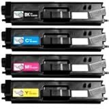  Pack FG Encre Cartouche de Toner Compatible pour Brother TN-900 BK/C/M/Y Lot de 4 - Noir/Cyan/Magenta/Jaune