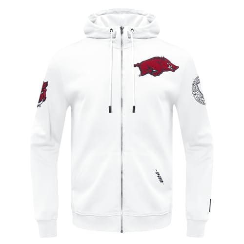 Image of Pro Standard Mens College Classic Chenille Cotton Double Knit Full Zip Hoodie