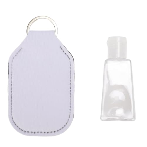 Yanmis 50 szt. Butelki Podróżne Wielokrotnego Napełniania Zestaw Breloków Przenośne Butelki Wyciskane do Podróżowania Kemping Wakacje 30 Ml PET (WHITE)