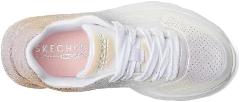 Skechers Kids Girls Uno Lite Sneaker, White/Multi, 6 Big Kid | Image 1