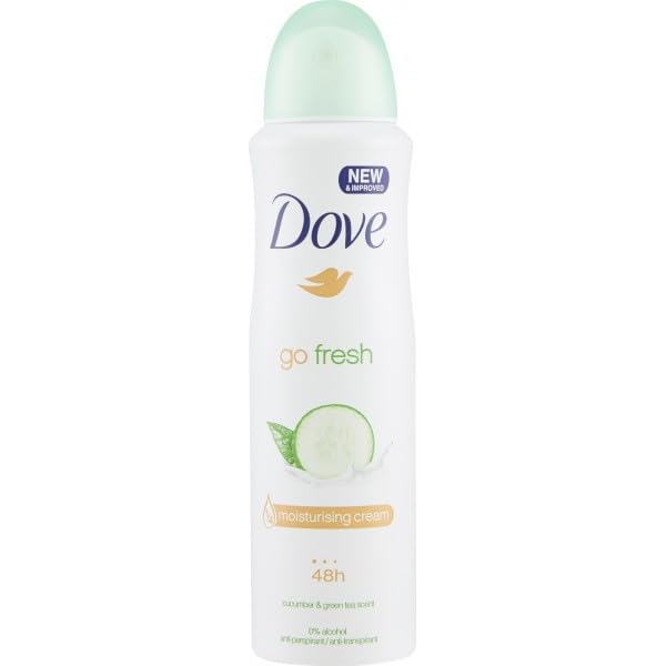 Dove 12x Go Fresh anti traspirant Gurke Grüner Tee deo spray deodorant 150ml