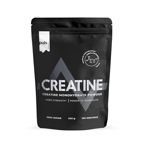 PULS NUTRITION Creatin Monohydrat Pulver 500g – 100 {1150dd9fb99dc216568c46f60b70ef3d7a4f63df91a83d57cf80bd0bc539d8fd} Reines & Mikronisiertes Kreatin – Hochdosiertes & Veganes Kreatinpulver ohne Zusätze – 5g x 100 Portionen PULS NUTRITION Creatin Monohydrat Pulver 500g – 100 {1150dd9fb99dc216568c46f60b70ef3d7a4f63df91a83d57cf80bd0bc539d8fd} Reines & Mikronisiertes Kreatin – Hochdosiertes & Veganes Kreatinpulver ohne Zusätze – 5g x 100 Portionen