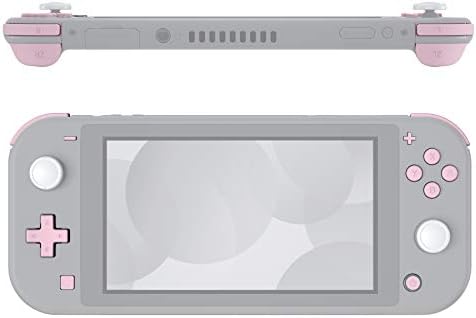 eXtremeRate switchライトに対応用ピュアカラー交換ボタン、ABXY、ホームキャプチャー、プラスとマイナスキー、Dpad、L R ZL ZR トリガ switch liteに対応用フルセットボタンリペアキット、ツールが付き【チェリーブロッサムピンク】
