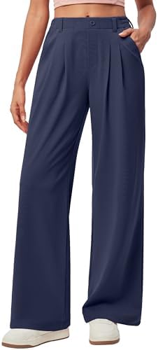 IUGA Bootcut Yoga Pants with Pockets for Women High Waist Workout Bootleg Pants Tummy Control, 4 Pockets Work Pants for Women