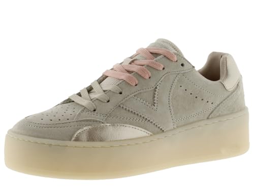 Baskets Turin Daim Victoria pour femme avec finitions métal et semelle caramel élégante